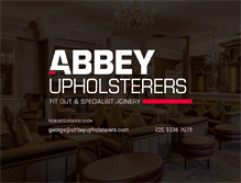 Tablet Screenshot of abbeyupholsterers.co.uk